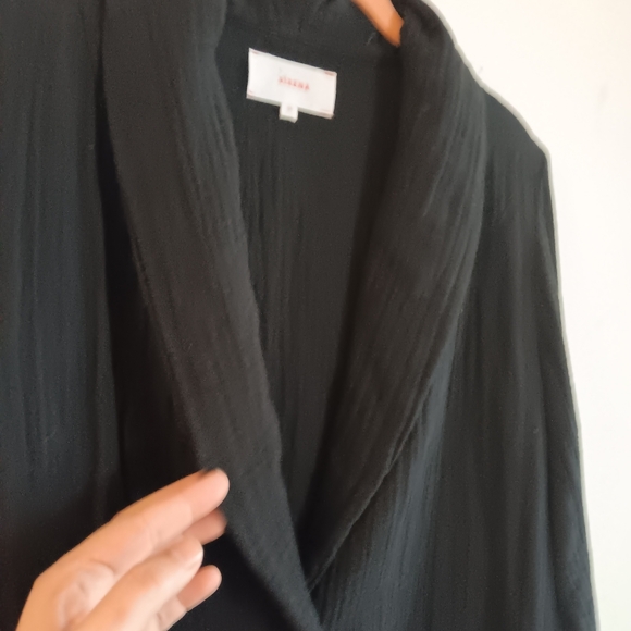 Xirena Womens Cullen Blazer Jacket Black Cotton Gauze Button Up XS Academia NWOT - Picture 4 of 7